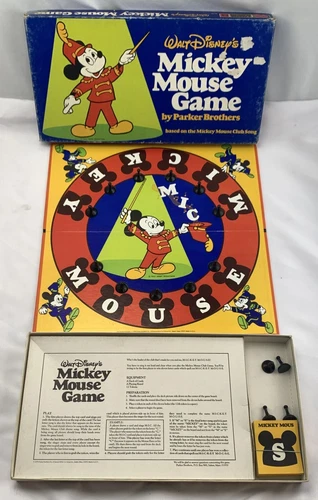 1976 Mickey Mouse Game by Parker Brothers Complete in Good Condition FREE SHIP