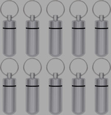 10PCS outdoor Pill box Keychain Medicine Case Bottle Drug Holder container
