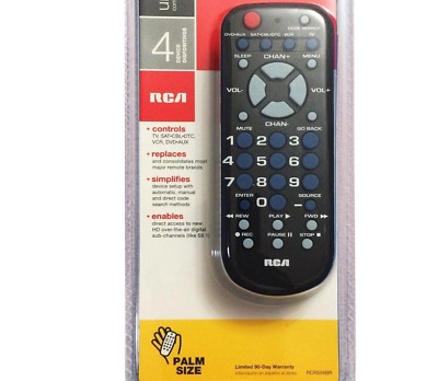 RCA Replacement Universal Remote Control for TV VCR HDTV SAT/Cable/Converter Box