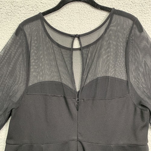 Abito Torrid da donna nero svasato midi tasche maniche a maglia tasche collo taglia 18 - Foto 5 di 16