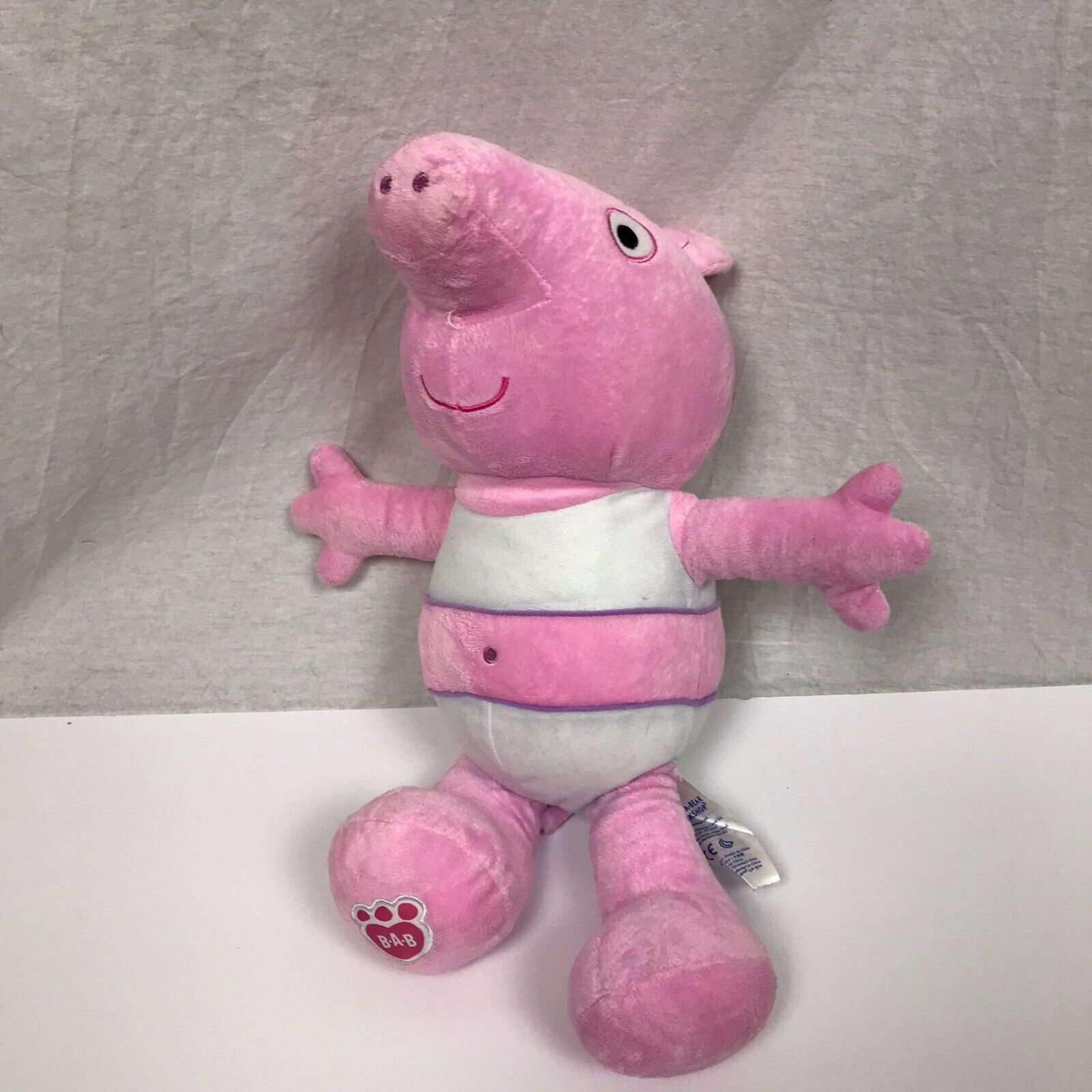 Build A Bear Worksop BABW Peppa Pig Pink Plush Stuffed Animal Toy