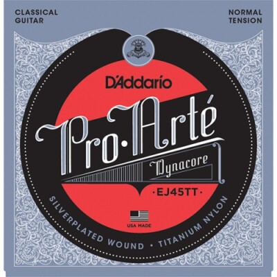 D'Addario classical guitarstring EJ45TT ProArte Dynacore Titanium Trebles Normal
