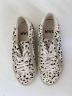 Madewell Shoes Women's 7 White Sneakers Low Cow Animal Print Calf Hair