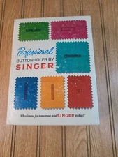 Vintage 1973 Professional Buttonholer By Singer With Instructions Manual Book