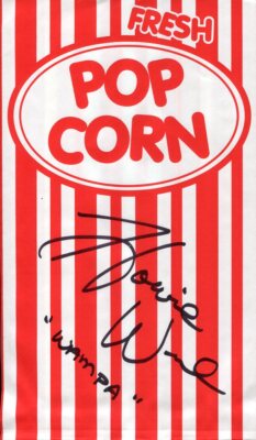Howie Weed Star Wars Wampa Special Effects Signed Autograph Popcorn Bag