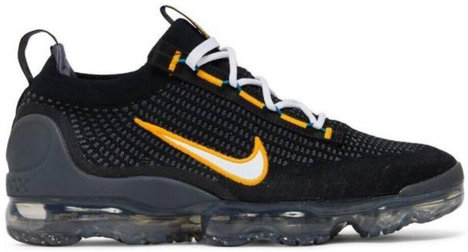 Nike Air VaporMax 2021 Flyknit Mens Shoes Size 11 Black/Yellow Lightweight Nike Sneaker Air Vapormax 2021 - Black/White/University Gold  main image 4