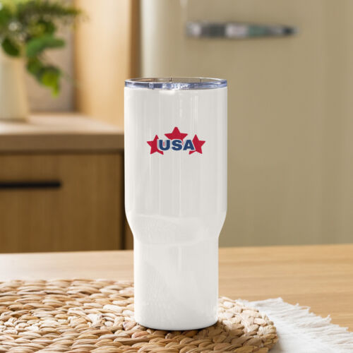 USA Travel mug with a handle