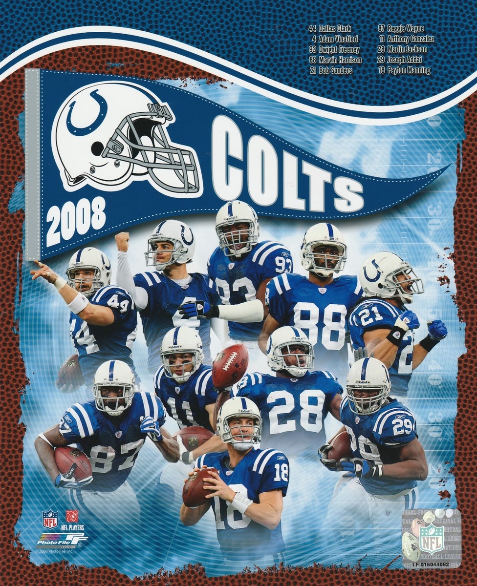 2008 INDIANAPOLIS COLTS 8X10 TEAM COLLAGE NFL LICENSED PHOTO FILE