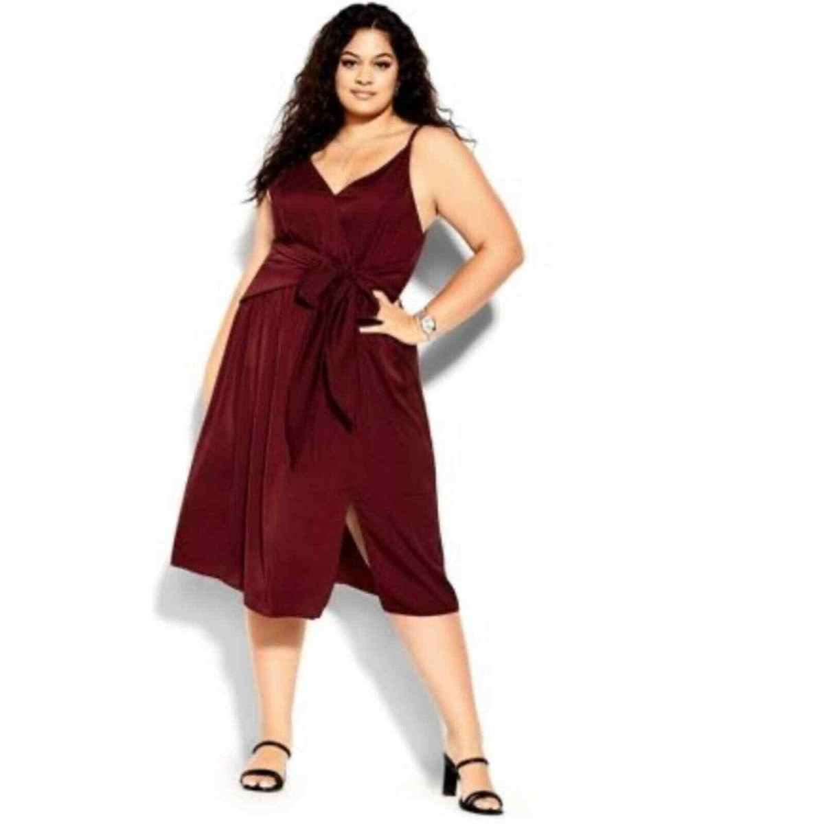 City Chic Dreaming Dress Pomegranate Size XXl 24