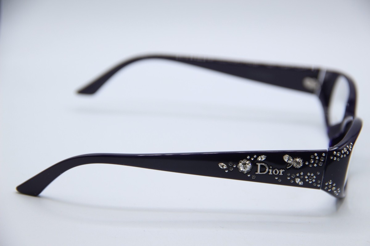 NEW CHRISTIAN DIOR CD 7063J 0T7 PURPLE CRYSTAL AUTHENTIC FRAMES