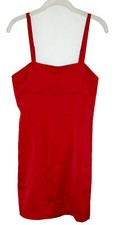 Urban Outfitters Red Satin Slip Mini Cut Out Dress Size Medium