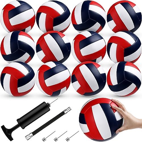 12 Pcs Volleyballs Official Size 5 Volley Balls Bulk Practice Stylish