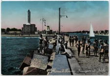 postcard MARINA DI RAVENNA walk on the pier