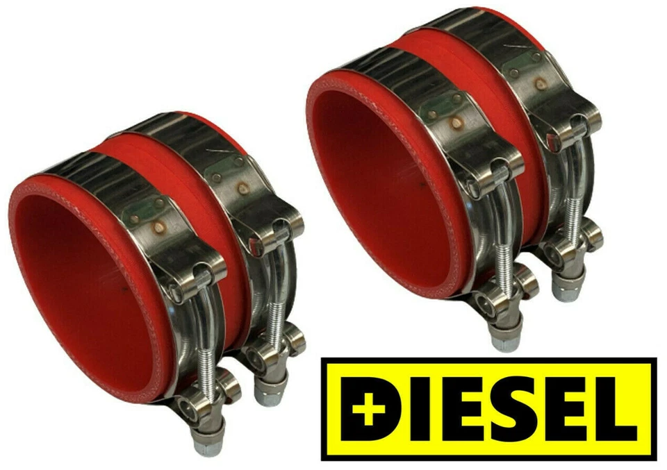 Colector de culata a CAC Intercooler Tubo Bota Acoplador Par para 7,3 L Foto 2 de 4