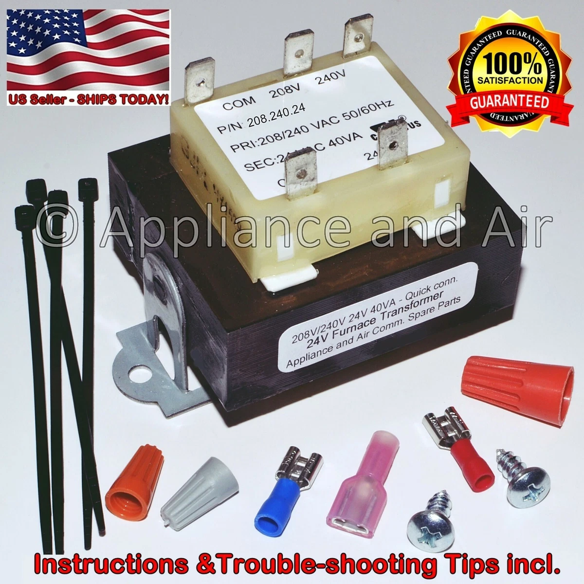 HQ108261 ICP Heil Tempstar Comfortmaker Furnace Transformer 240/24V ships  TODAY! | eBay