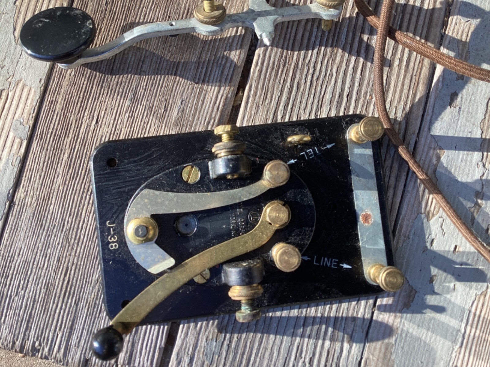 VTG LIONEL J38 Telegraph Key & Trimm Headphone Set U.S. Army WWII