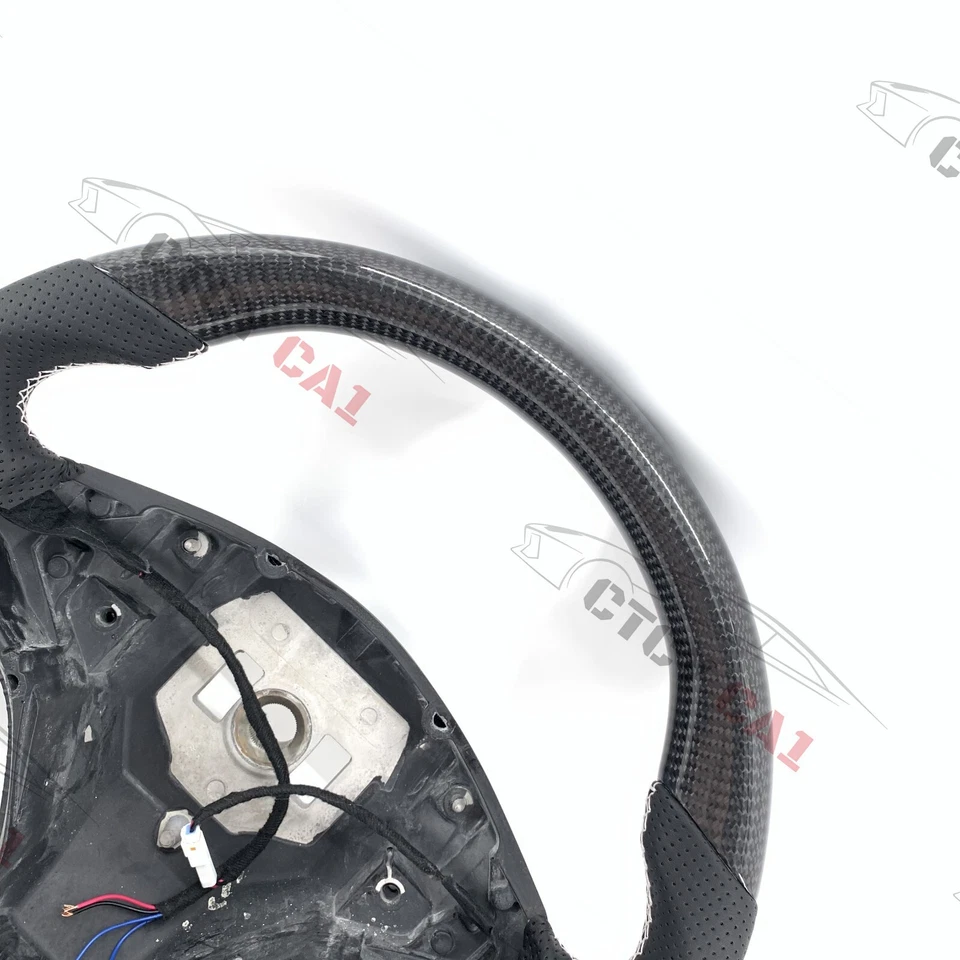 Volante de fibra de carbono personalizado para Tesla Model S 2012-2021 Model X 2016-2020 Foto 4 de 4