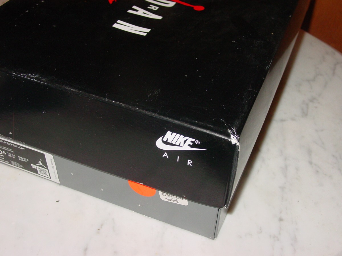 Nike Air Jordan Retro 11 White/University Black/Red Shoe Box Only 