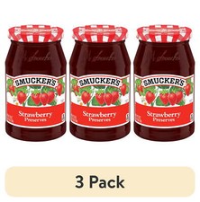  3 pack Smucker's Strawberry Preserves, 18-Ounce