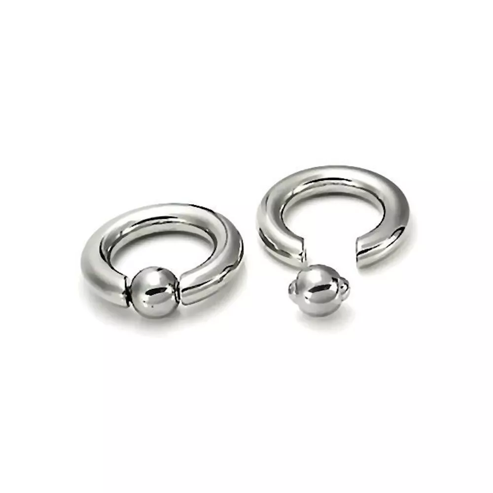 Amazon.com: TheMaddHatter (2 Pieces) Captive Bead Ring/Hoop/CBR Black  Anodized Titanium Over (316L) Surgical Steel (14g (1.6mm), 10mm Diameter,  4mm Ball) : Clothing, Shoes & Jewelry