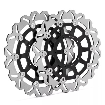 Pair Floating Front Brake Discs Rotors for Honda GL1800 Goldwing 1800 2018-2026