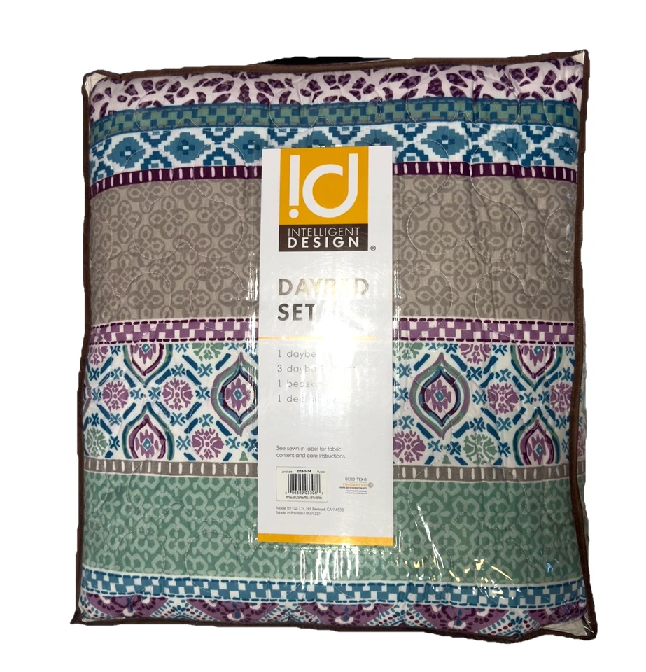 Intelligent Design Inspired Print Reversible 6 Piece Daybed Set for Living Room - Image 2 of 4