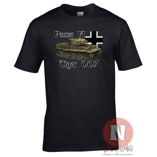 Camiseta tanque Panzer 6 Tiger 007 Segunda Guerra Mundial armadura militar alemana Michael Wittmann - Imagen 4 de 6