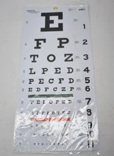 McKesson 20' Distance Wall Mount Eye Chart Sloan Letter Single Unit White/Black
