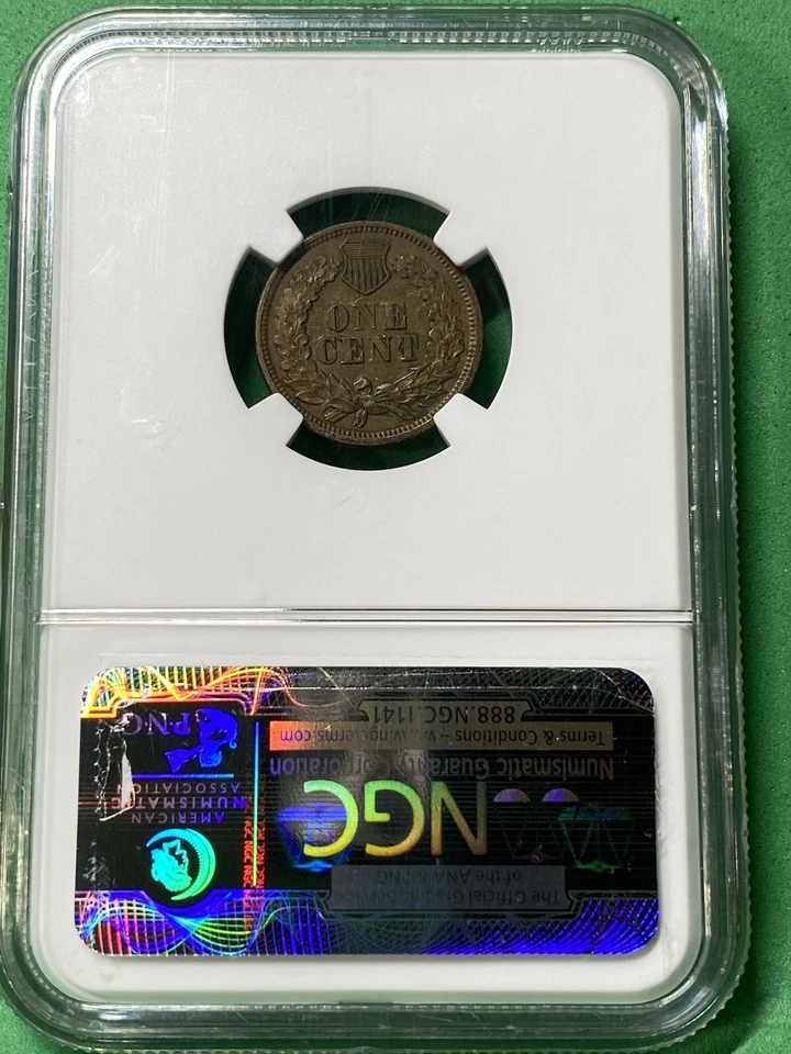 1864 Indian Head Cent Copper Nickel XF40 NGC - Image 2 of 2