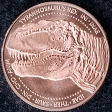 1 oz T-Rex: The Lost World Collection .999 Fine Copper Round BU