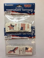 72 Patriotic temporary Tattoos party supply 4th of July Election Day USA
