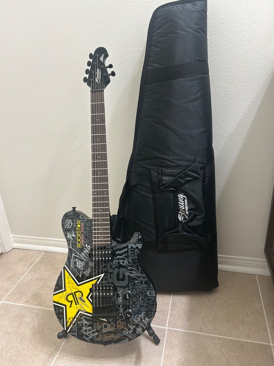 Signed Rockstar energy Branded STERLING MUSIC MAN AX20 Electric