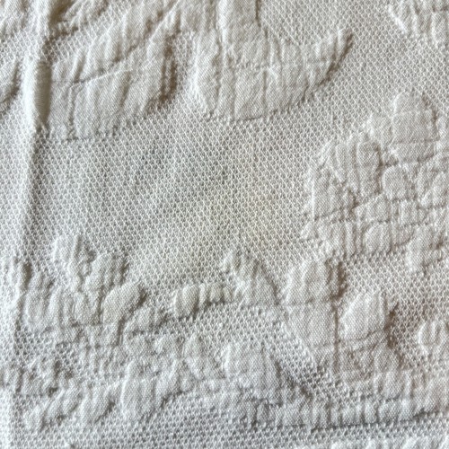 Bates Metalasse Coverlet Bed Spread Fringe Medallion Cotton Full Queen 87 x 105 - Picture 7 of 10