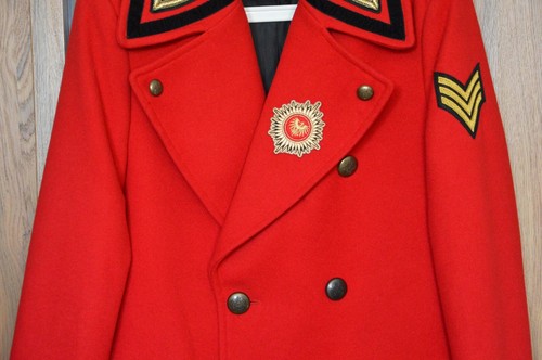 ZARA MEN Rare Sold Out Bloggers Red Military Double Coat 9621/304 MEDIUM M - Picture 13 of 22