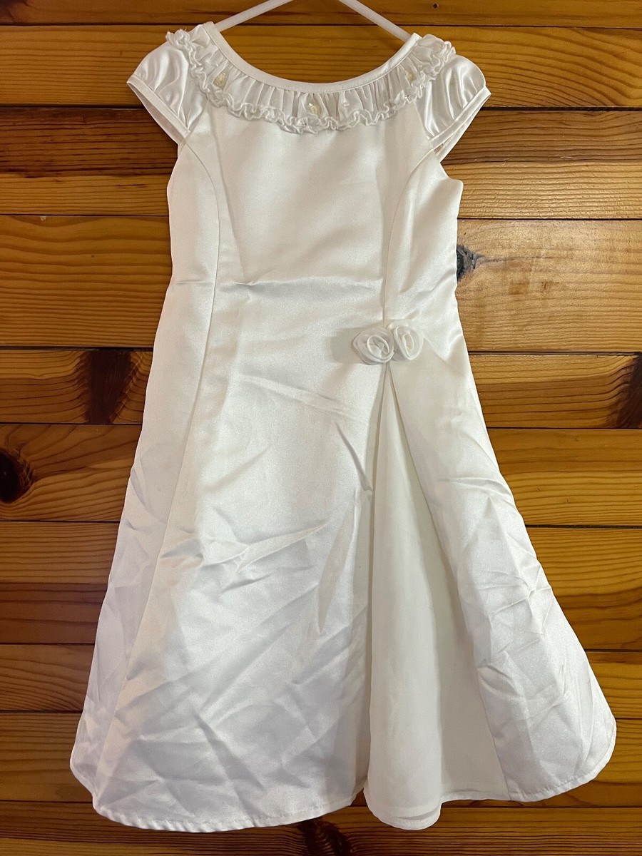 Biscotti Ivory Tulle Dress w/Beads & Rosettes Girls Fancy Wedding Size 3 Biscotti Ivory Tulle Dress w/Beads & Rosettes Girls Fancy Wedding Size 3