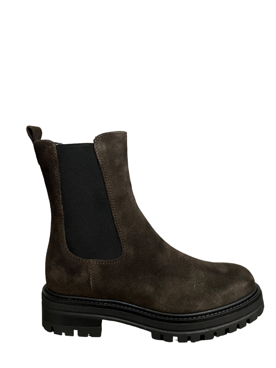 Francesco Brunelli Low Women's Suede Brown Beatles Boot AO4716