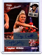 TNA Taylor Wilde & Jay Lethal 2009 Knockouts Male Call Dual Autograph Card