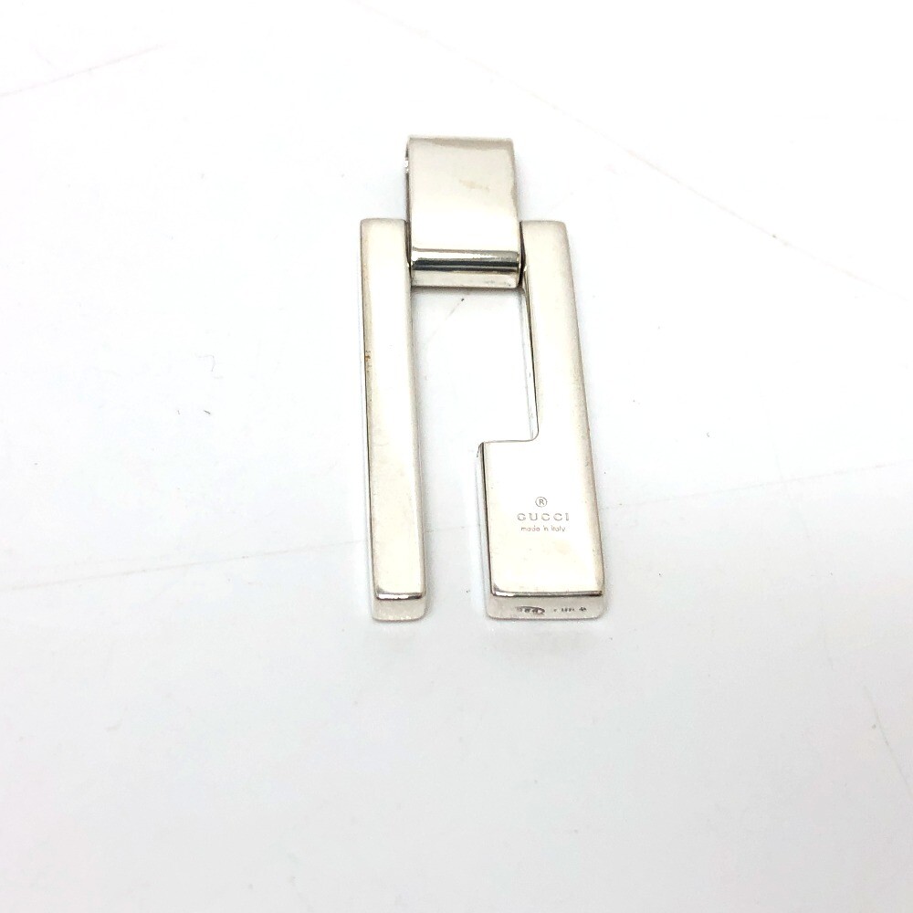 アクセサリー GUCCI SV925 Logo plate Necklace GUCCI Square Logo Plate Necklace SV925 SLV Top Available Men