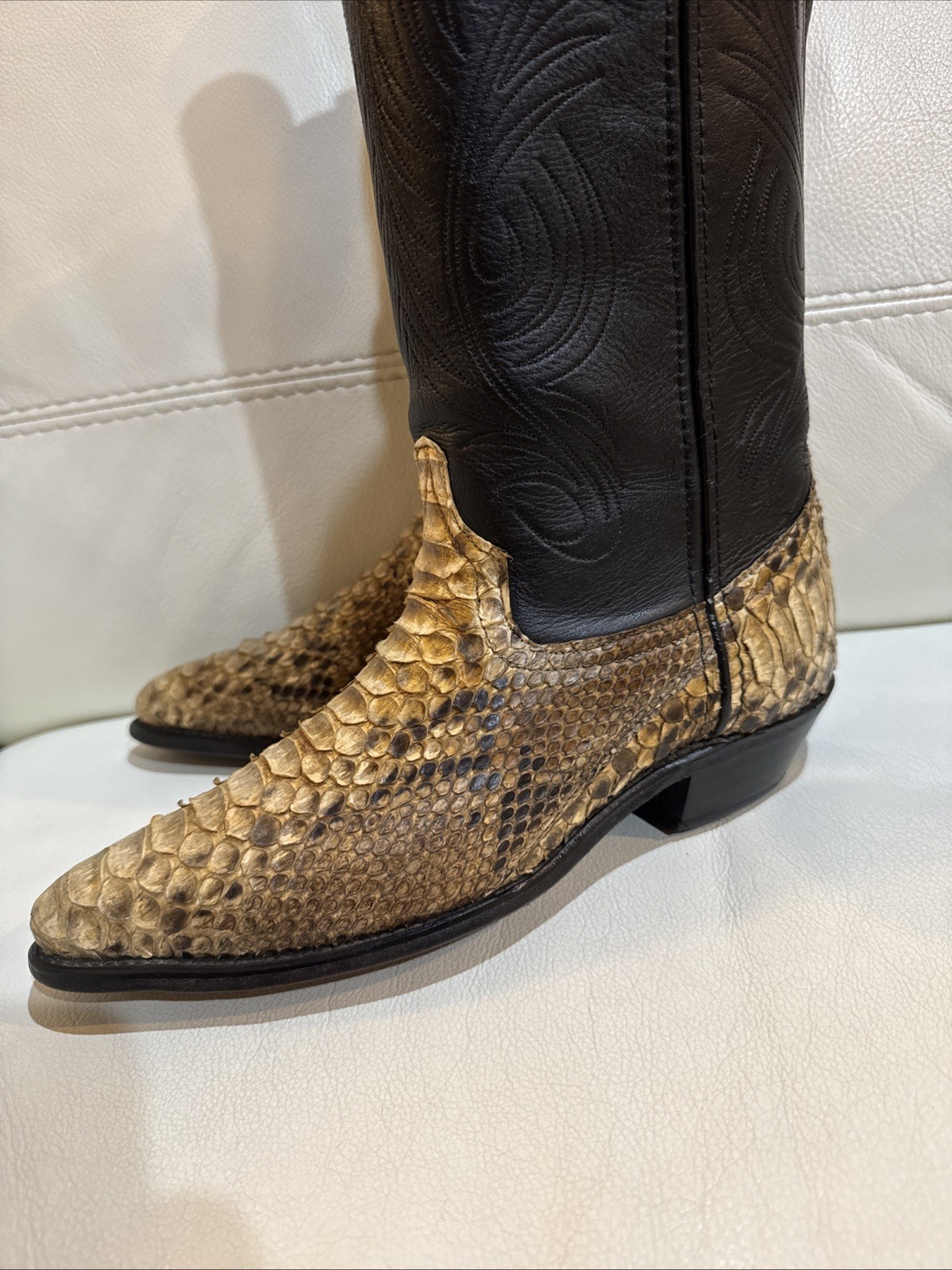 Code West Python Cowboy Boots 7 M Genuine Snakesk… - image 12