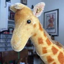 Vintage STEIFF Giraffe Mohair Stuffed Animal