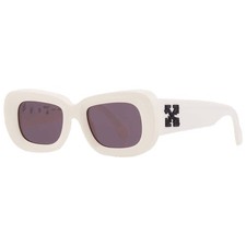 Gafas de sol unisex rectangulares gris blanco roto Carrara OERI019 0107 50