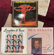 Neil Sedaka 3 vinyl LP lot - And Songs Concert - Laughter & Tears The Best Of 