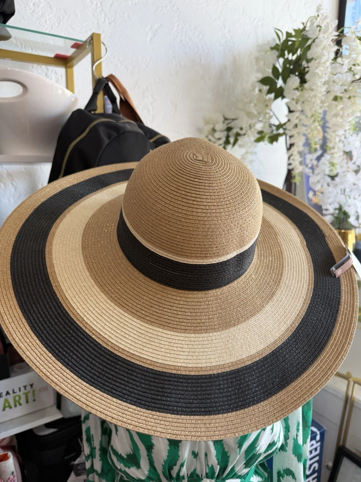 San Diego Hat Las Palmas Stripe UPF 50+ Floppy Sun hat NWT $39.99