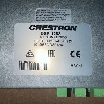 Crestron Avia DSP-1283 12x8 Digital Signal Processor Dante USB AEC Audio Pro AV