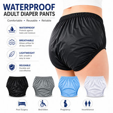 Adult Waterproof Underwear Reusable Diaper for Patients Cover TPU Leakproof UK