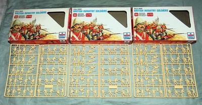 ESCI ERTL ZULU WARS British Infantry Soldiers 3 Complete Sets 1:72 Scale