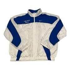 Vintage Nike 90s Track Suit Windbreaker Set Men's XL Blue Turquoise White Logo