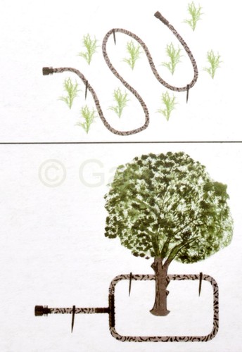 15 m Perlschlauch Garten Bewässerung Wasser Schwitz Tropf Schlauch Regner - Bild 5 von 6