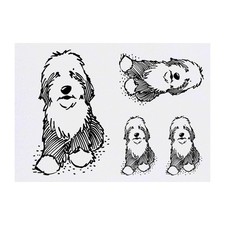 4 x 'Old English Sheepdog' Temporary Tattoos / Transfers TO00033027 