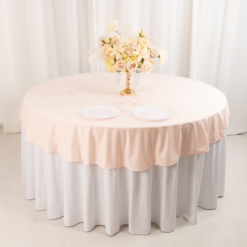 70" Blush Premium Scuba Round Tablecloth TABLECLOTH Wedding Table Linens Party - Picture 2 of 8